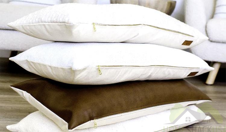 Four layered decoration pillows at home