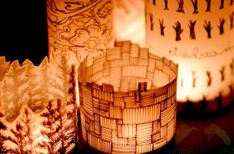 Paper lanterns at home