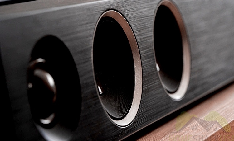 A close-up image of a soundbar