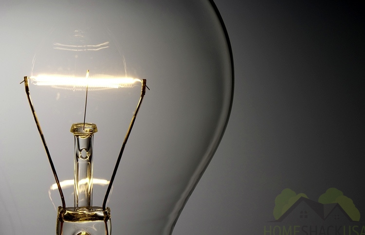 Close-up image of an incandescent light bulb